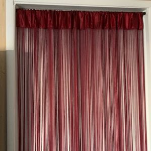 WINE RED STRING CURTAIN